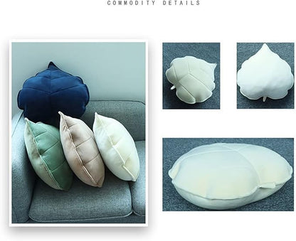 Tree Leaves Pillow Cute Pillow Plant Shape Pillow Soft Leaf Cushion Suitable for Bedroom Sofa Sofa Living Room Home Decoration (19.69 * 19.69, Dark Gray)