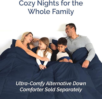 Full XL Size 4 Piece Sheet Set - Comfy Breathable & Cooling Bed Sheets Set - Hotel Luxury Bedding for Women, Men, Kids, Teens, Boys & Girls - Deep Pockets, Soft, Wrinkle Free - Oeko-Tex - Navy Blue