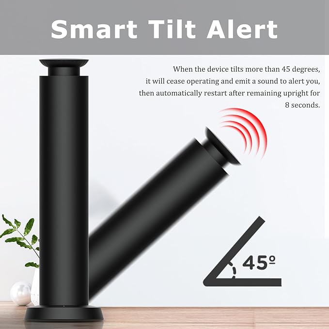 Wirless Rechargeable Waterless Scent Diffuser Kit, Includes 5 Premium Oils, 2000 Sq.Ft Coverage,Hotel Scent Diffuser for Home, Studio, Cordless Essential Oil Diffuser Large Room, APP Control - Black