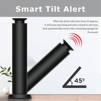 Wirless Rechargeable Waterless Scent Diffuser Kit, Includes 5 Premium Oils, 2000 Sq.Ft Coverage,Hotel Scent Diffuser for Home, Studio, Cordless Essential Oil Diffuser Large Room, APP Control - Black