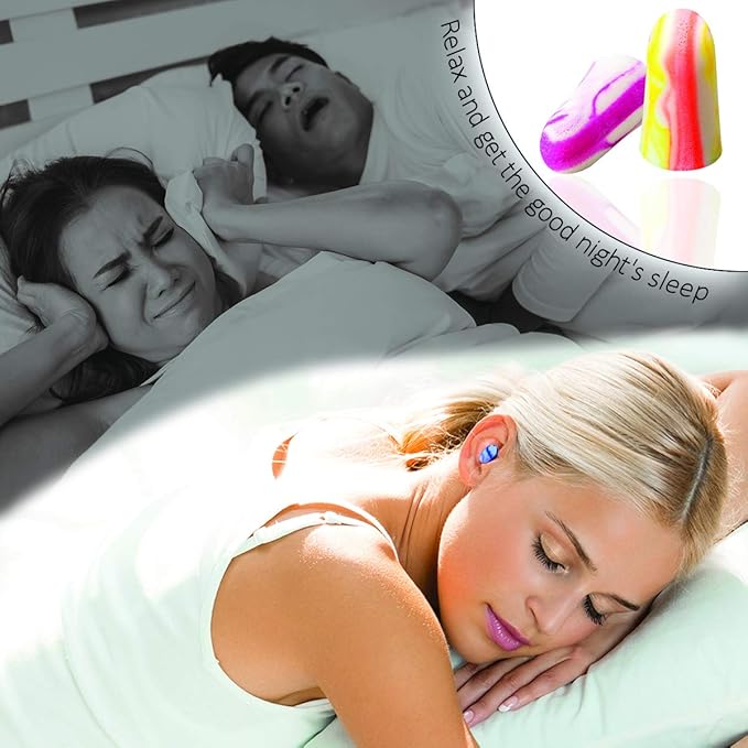 MOLDEX Soft Foam Earplugs Softies® Ear Plugs for Sleeping, Snoring, Work, Travel, Shooting -33dB Highest NRR Made in USA (Multi Color, 60 Pairs)