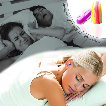MOLDEX Soft Foam Earplugs Softies® Ear Plugs for Sleeping, Snoring, Work, Travel, Shooting -33dB Highest NRR Made in USA (Multi Color, 60 Pairs)