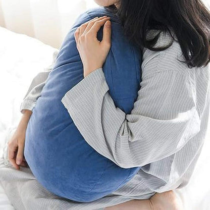 Round Throw Pillow 18x18 for Kids 100% Polyester Filling Super Soft Cushion Ultra Fluffy Down-Like Touch Decor Round Floor Pillow for Couch Bed Sofa, Navy Blue, 1 Piece