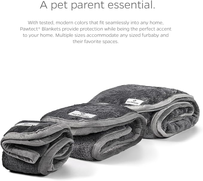 Pet Parents Pawtect Premium Waterproof Cat & Dog Blanket with WickQuick & Sherpup Technology, Puppy & Cat Blanket, Slate 50x60