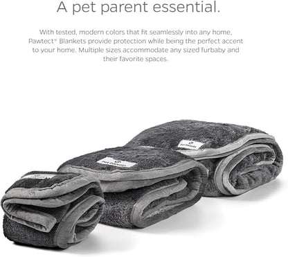 Pet Parents Pawtect Premium Waterproof Cat & Dog Blanket with WickQuick & Sherpup Technology, Puppy & Cat Blanket, Slate 50x60