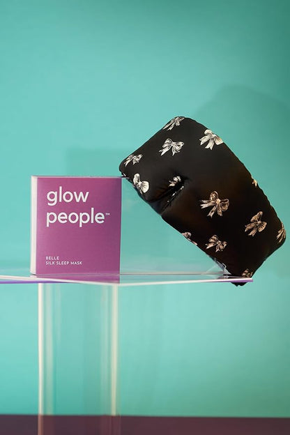 Glow People Silk Sleep Mask – 100% Mulberry Silk Eye Mask for Sleeping, Total Blackout, Cloud-Soft and Adjustable for Beauty Sleep and Travel - Belle