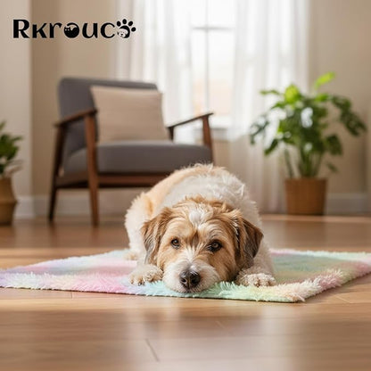 Pets Bed Blanket Dogs Reversible Soft Dog Throw Blankets Cats Mat Sleeper Fuzzy Pet Couch Covers Washable Cat Puppy Cover for Beds Sofa Travel Double Sided Furniture Protection (Colorful Pink,M)