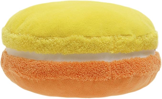 ChezMax Macaron Pillow Plush Back Bolster Cushion Microbead Throw Pillow Case Round Seat Cushion Home Decor Pillow for Sofa Bedroom Office Dormitory Car 14.5" Gradient Yellow