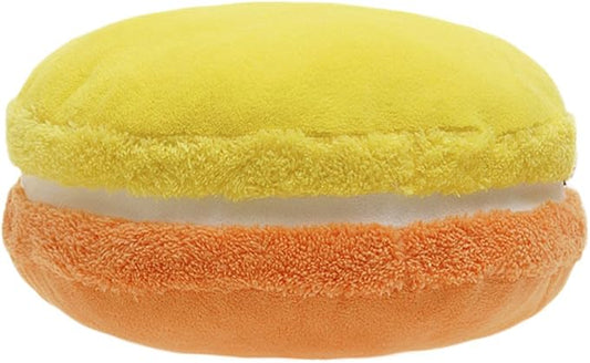 ChezMax Macaron Pillow Plush Back Bolster Cushion Microbead Throw Pillow Case Round Seat Cushion Home Decor Pillow for Sofa Bedroom Office Dormitory Car 14.5" Gradient Yellow