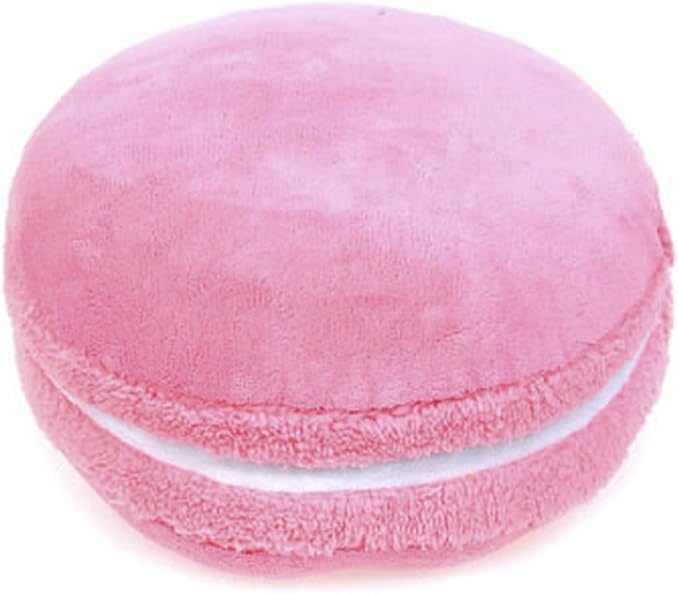 ChezMax Macaron Pillow Plush Back Bolster Cushion Microbead Throw Pillow Case Round Seat Cushion Home Decor Pillow for Sofa Bedroom Office Dormitory Car 14.5" Pink