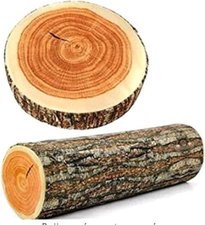 Natural Wood Design Tree Trunk Log Cushion Soft Chair Cushion Pillows Gift Home Sofa Cushion (style1)
