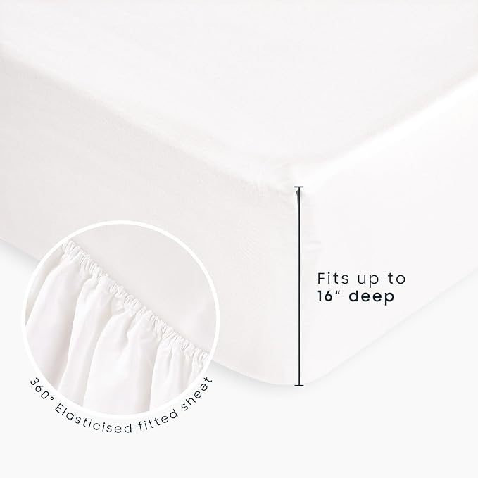 Wake In Cloud - Striped Comforter Set with Sheets, Ticking Stripe Vertical Pinstripe Neutral Farmhouse Pattern Printed, 5 Pieces Bed in a Bag, Blue White, Twin Size