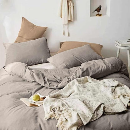 ETDIFFE Tan King Size Comforter, 3pc Soft Farmhouse Taupe Bedding Set & Collection, Lightweight All Season Microfiber Down Alternative Bed Comforter with 2 Pillow Shams for Women Men