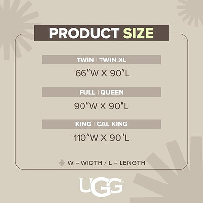 UGG Faux Fur King Blanket, Double-Sided Fluffy Blanket, Cozy Oversized Throw for Couch, Washable Bedding for California King Bed, Luxury Home Decor, 110" x 90", Natural White (Adalee)