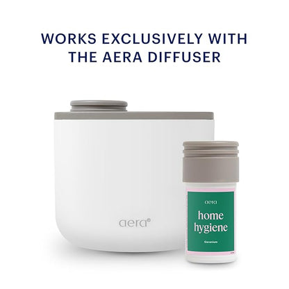 Aera Home Hygiene Geranium - Essential Oil for Home - Soft Pink Petal Fragrance - Notes of Geranium, Palmarosa and Clove Essential Oils - Scent Refill - Capsule Size Works with Mini Diffuser