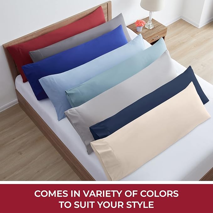 Mellanni Pillow Case - 1 PC Iconic Collection Pillowcases - Hotel Luxury, Extra Soft, Cooling Pillow Cover - Envelope Closure - Wrinkle, Fade, Stain Resistant (Body 20" x 54", Brick Red)