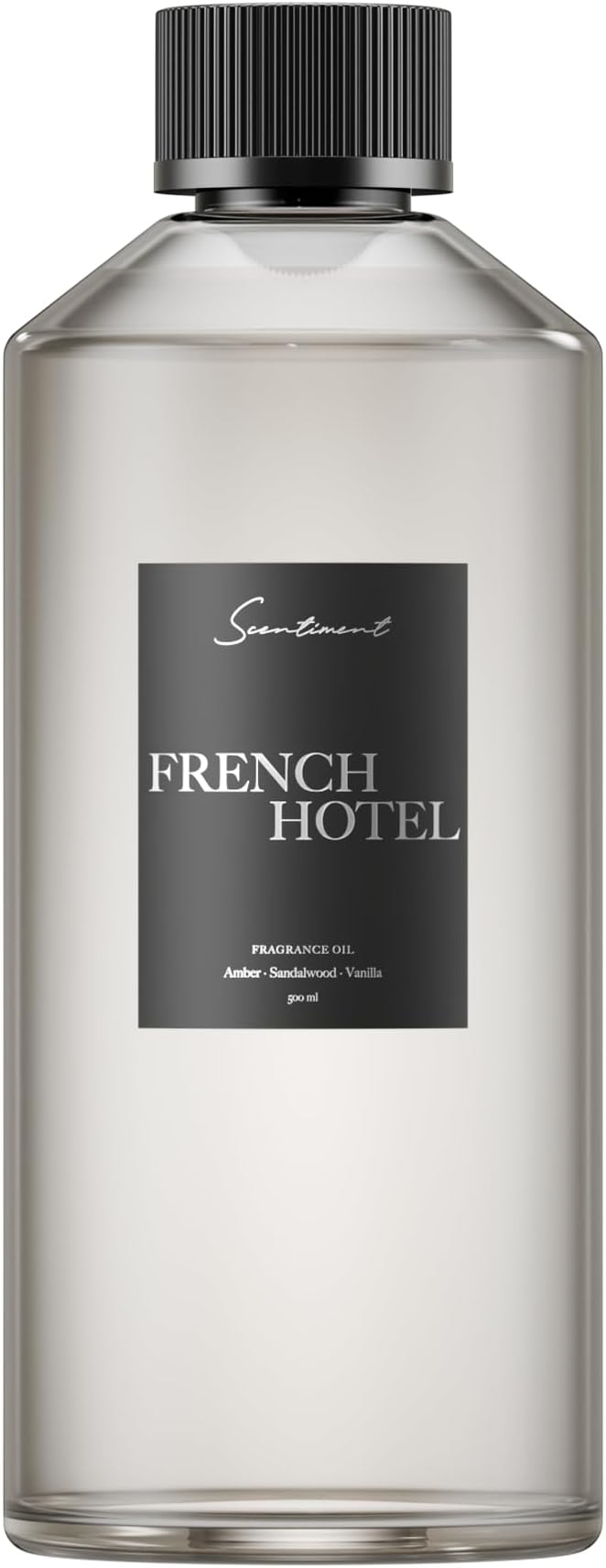 Scentiment Diffuser Oil - Minuit à Paris | Aromatherapy Home Fragrance | Inspired by Luxury Five Star Hotel Scents | Luxurious Scent with Notes of Amber, Sandalwood, Vanilla (500 mL)