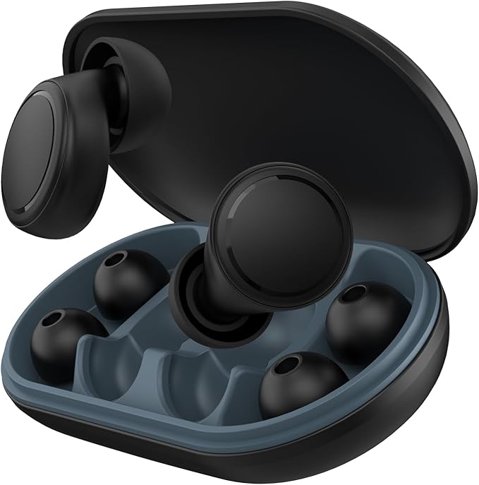 Ear Plugs for Sleeping, 45dB Noise Cancelling Ear Plugs for Noise Reduction, Concerts, Snoring, Sider Sleepers, Earplugs for Snoring, Shooting, Airplanes, Motorcycle, Musicians with 8 Eartips Case