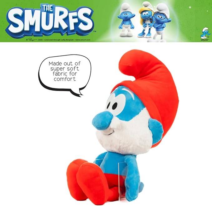 The Smurfs Papa Smurf Bedding Super Soft Cozy Cuddle Pillow Buddy, (Officially Licensed Product) by Franco