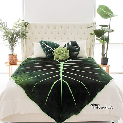 Green Philosophy Co. Succulent® Pillow 16" – Soft 3D Decorative Flower Throw Pillow, Unique Olive Green Plush Flower Cushion, Perfect for Couch, Sofa, Bedroom Decor, Gift for Plant Lovers