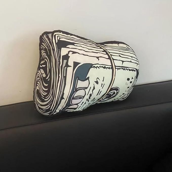 Money Bag Decorative Pillows, Funny Dollar Shaped Soft Plush Pillow,22.83in×18.9in Throw Pillow for Living Room Couch Bed Sofa Outdoor (B)