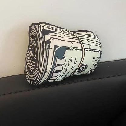 Money Bag Decorative Pillows, Funny Dollar Shaped Soft Plush Pillow,22.83in×18.9in Throw Pillow for Living Room Couch Bed Sofa Outdoor (B)