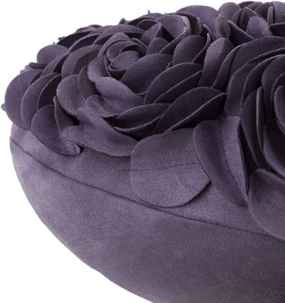 JWH Valentine's Day Throw Pillow Covers Decorative Flower Accent Pillow Cases Heart Shaped Cushion for Couch Living Room Bed Chairr 14 x 16 Inches Lavender Purple
