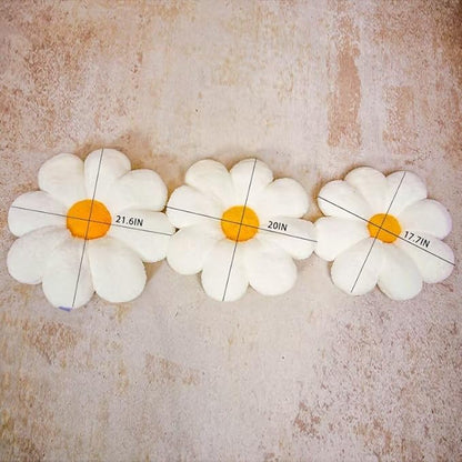 21.65In Light Brown Flower Pillow Daisy Pillow Decorative Pillow Floor Pillow Cushion for Girls Adults for Girls Adults Cute Home Decor Aesthetic for Living Room Bedroom Reading Corner