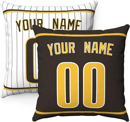 ANTKING Throw Pillow 2 Packs Personalized Custom Any Name and Number for Men Women Boy Gift