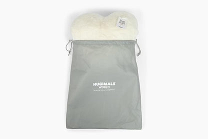 HUGIMALS Super Sized Heart to Hug Pillow in Ivory | 8 lb Weighted Soft Heart Shaped Sensory Pillow | for Self-Care, Relaxation, Sleep with Cozy Hand Pocket - Thoughtful Gift for Adults, Teens