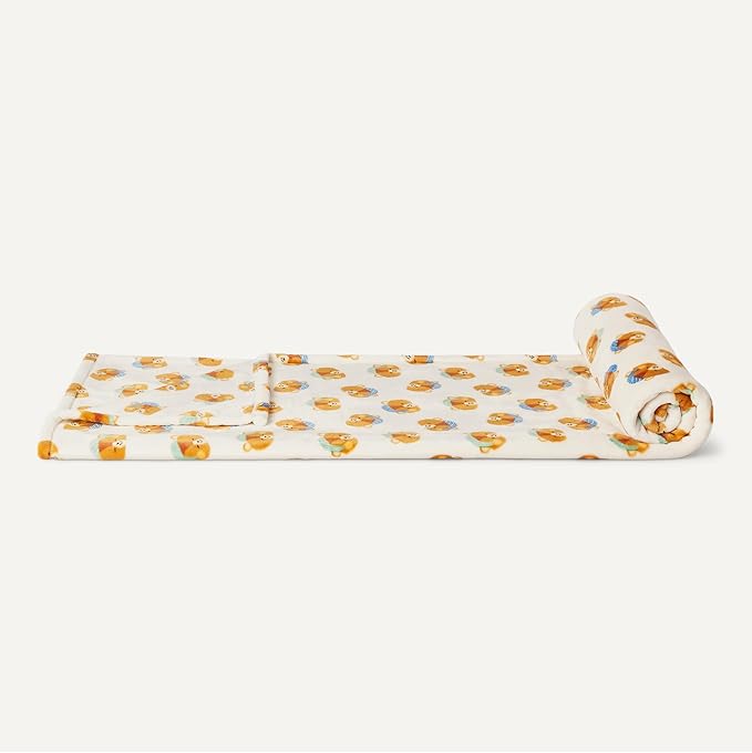 Basics Kids Fleece Blanket, Ultra-Soft Lightweight Throw for Children, Woodland Bears, 50 x 60 Inches