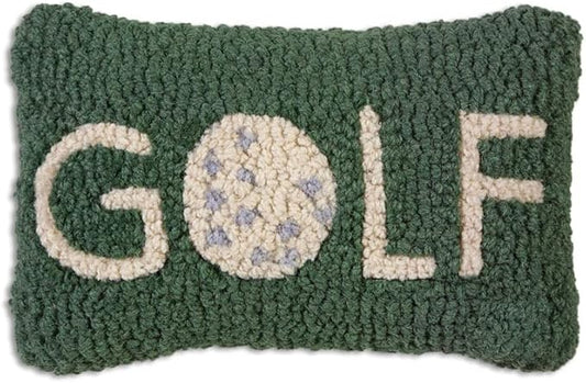 Chandler 4 Corners Artist-Designed Golf Hand-Hooked Wool Decorative Throw Pillow - Golf Pillow for Couches & Beds - Easy Care & Low Maintenance Golfer Pillow - Great Gift for Dad