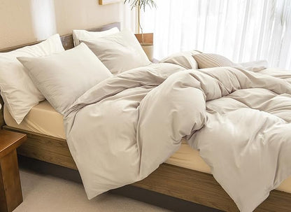 CozyTide California King Comforter Set (106×96 Inch),Cotton Comforter with Microfiber Inner Fill,Lightweight Fluffy Cal King Wheat Comforter Ultra Soft 3 Pieces
