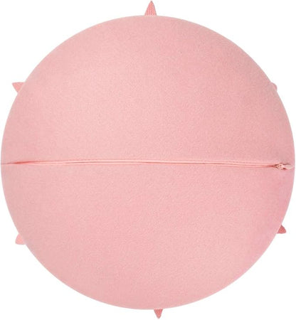 3D Flower Decorative Throw Pillow Accent Handmade Round Pillow Cushion with Insert for Home Couch Bedroom Decor 13 x 13 Inch Pink