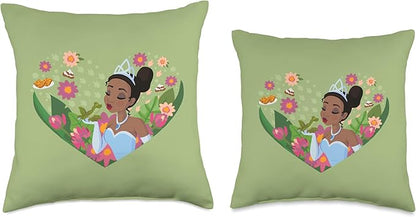 Disney Princess Tiana Kiss Heart Throw Pillow