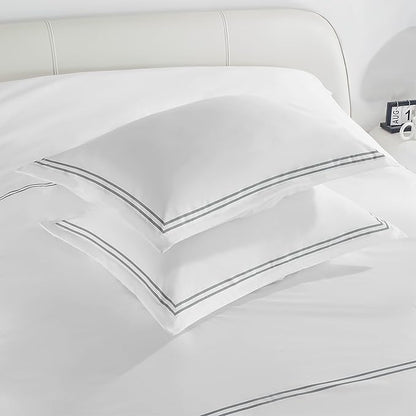 SLEEP ZONE King Size Comforter Set Duvet Insert, Down Alternative 3 Pieces Comforter, Washable, Soft and Breathable Bedding All Season, Holiday Prints-Grey
