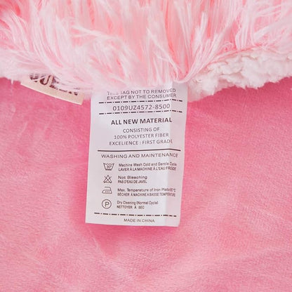 Flysheep Luxury Faux Fur King Size Winter Comforter Set Shaggy Velvet Blush Pink Long Hair, 3 Pieces Plush Flannel Sherpa Backing Reversible Soft Microfiber Super Warm Bedding Set for Holiday