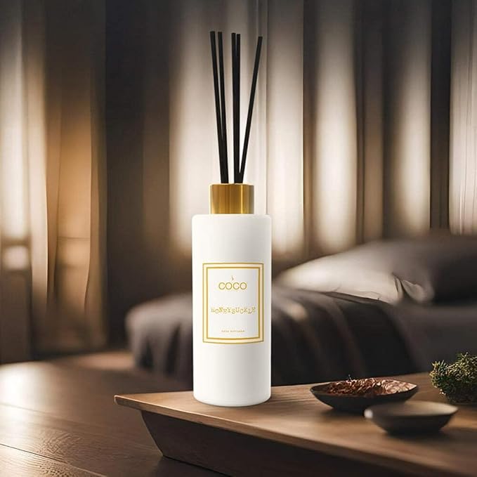 COCO by Stone 5oz All-in-One Spray (Honeysuckle) Shake & Spray Formula for Fabric, Pillows, Interiors, Clothing, Home Fragrance Accessories, Room Perfume, Room Deodorizer, Vegan & Cruelty-Free