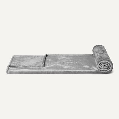 Basics Throw Blanket, Ultra-Soft Flannel Fleece Blanket, Lightweight Cozy for Couch Sofa Bedroom, Fade-Resistant Fabric, 50 x 60 Inches, Gray