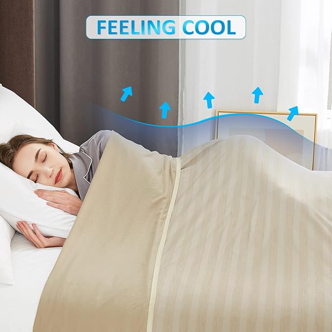 Guohaoi Cooling Blanket (90"x108"King Size) for Hot Sleepers,Absorbs Heat to Keep Body Cool for Night Sweats,100% Oeko-Tex Certified Cool Fiber,Breathable,Comfortable,All-Season.