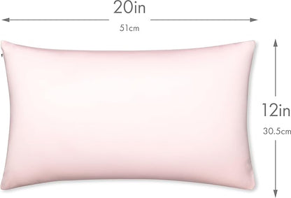 PILLOWY 12" x 20" Throw Pillow - Cream Peach: 1 PCS Luxurious Premium Microbead Pillow with 85/15 Nylon/Spandex Fabric. Forever Fluffy, Outstanding Beauty & Support. Silky, Soft & Beyond Comfortable