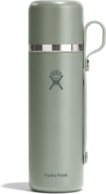 Hydro Flask Hot Flask & Cup – Insulated Stainless Steel, Hot Drink Travel Container for Coffee & Tea 28 Oz Agave Green