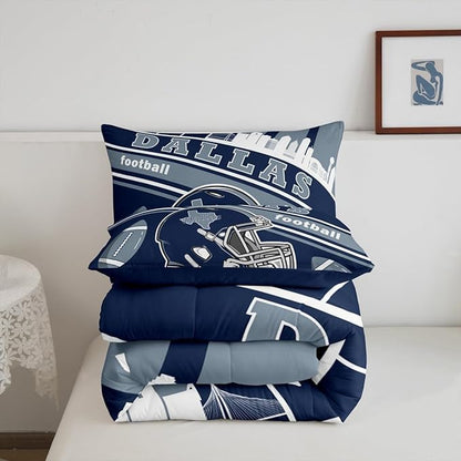 Feelyou Football Bedding Set Queen Size Boys Girls Rugby Sports Comforter Set Microfiber Women Men Football City Duvet Quilt Bedroom Decor