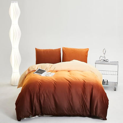 CLOTHKNOW Dark Yellow Fluffy Queen Comforter Set Velvet Bedding Comforter Sets Dark Yellow Queen Comforter Soft Caramel Comforter Sets Queen
