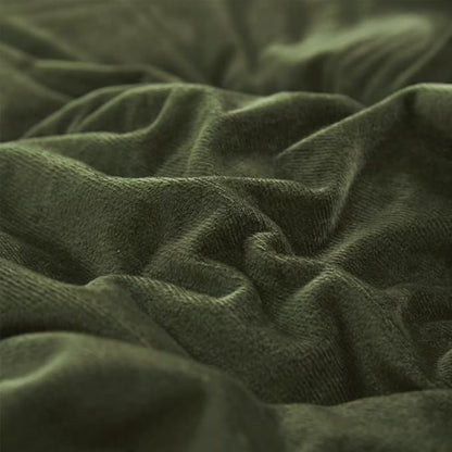 CLOTHKNOW Army Green Velvet Comforter Set Twin/Twin XL 3Pcs Dark Green Bedding Comforter Sets Hunter Green Comforter Soft Olive Green Comforter Sets