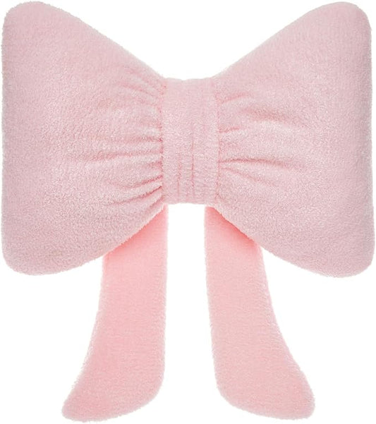 Stuffed Bow Christmas Decorations Soft Furry Bow Throw Pillows Cute Bowknot Plush Pillow Home Decor