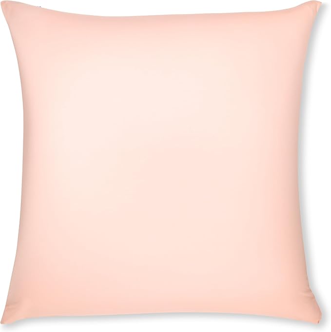 PILLOWY 22" x 22" Throw Pillow - Cream Peach: 1 PCS Luxurious Premium Microbead Pillow with 85/15 Nylon/Spandex Fabric. Forever Fluffy, Outstanding Beauty & Support. Silky, Soft & Beyond Comfortable