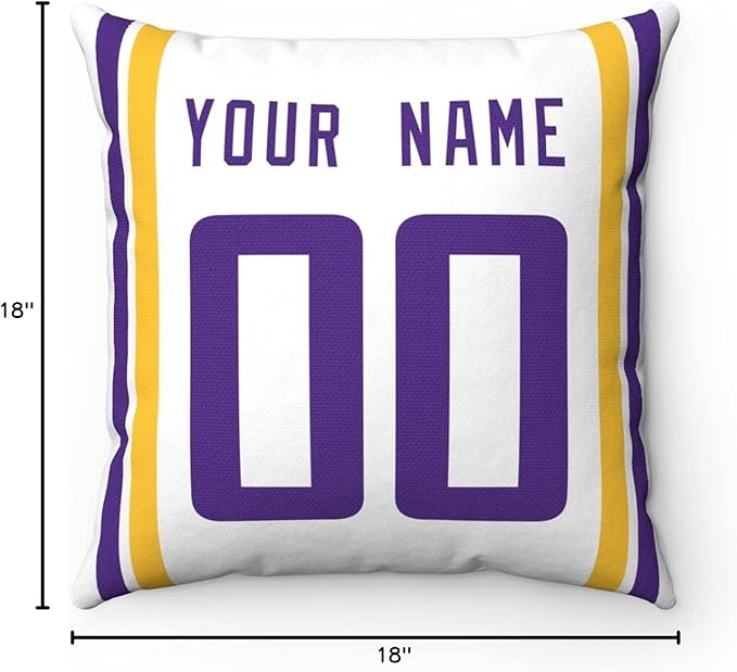 ANTKING Throw Pillow 2 Packs Custom Any Name and Number for Men Women Boy Gift