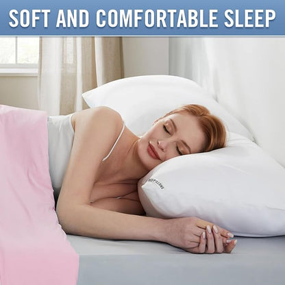 Luxury Hotel Pillows for Sleeping 4 Pack,Bed Pillows Queen Size Set of 4,Down Alternative Filling,Pillows for Back,Stomach and Side Sleepers