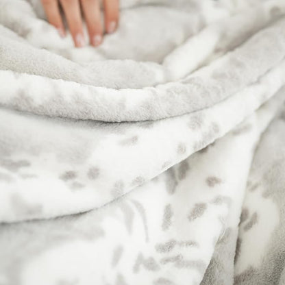 Minky Designs Arctic Lynx Minky Blanket – Ultra Soft Faux Fur Throw Blanket for Couch, Bed & Home – Fluffy, Warm & Luxurious – Posh Collection (X-Large, 60x84)